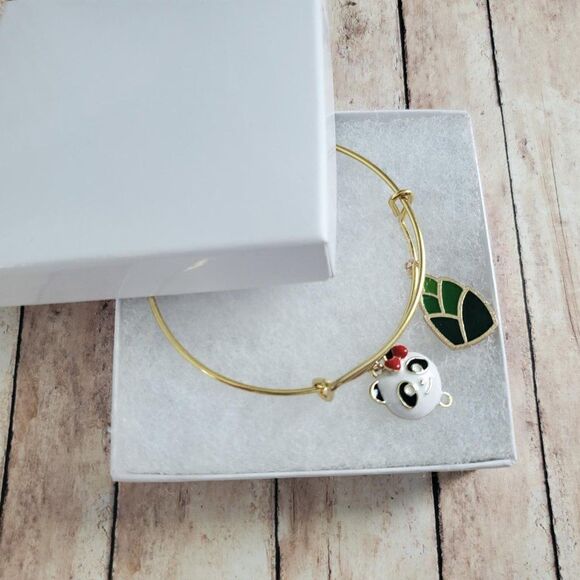 Gold Panda Bracelet, Zoologist Gift - Picture 5 of 11